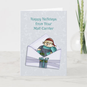 Prettige feestdagen Snowman   van Mail Carrier Kaart