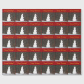 prettige feestdagen Snowman Wrapping Paper Cadeaupapier (Vlak)
