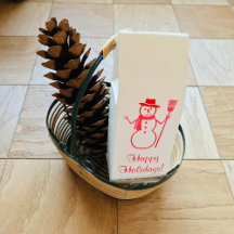 Prettige feestdagen Snowman Xmas Red Roasted Coffe