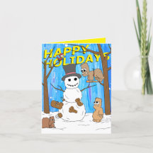 Prettige feestdagen Snowman Yeti Fun