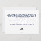 Prettige feestdagen Snowmen Blue Corporate Christm Feestdagenkaart (Achterkant)