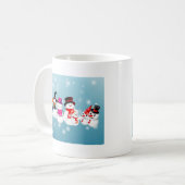 prettige feestdagen Snowmen Koffiemok (Voorkant links)