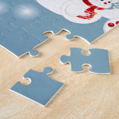 prettige feestdagen Snowmen Legpuzzel (Zijkant)
