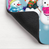 prettige feestdagen Snowmen Muismat (Hoek)