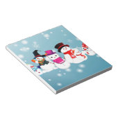 prettige feestdagen Snowmen Notitieblok (Schuin)