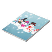 prettige feestdagen Snowmen Notitieblok (Linkerzijde)