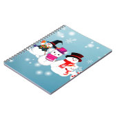 prettige feestdagen Snowmen Notitieboek (Linkerzijde)