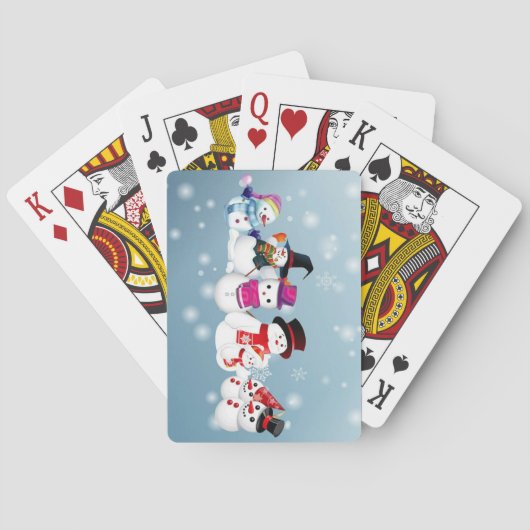 prettige feestdagen Snowmen Speelkaarten (Achterkant)