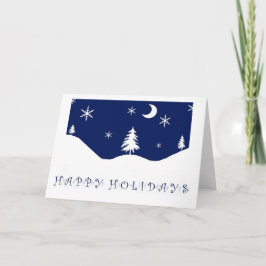 Prettige feestdagen Snowscape-wenskaart