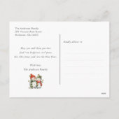 Prettige feestdagen Snowy Forest Snowmen (Achterkant)