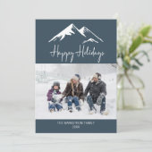 Prettige feestdagen Snowy Mountain Feestdagenkaart (Staand voorkant)