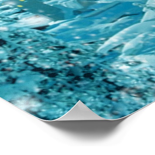 prettige feestdagen Snowy Mountain Winter Village Poster (Hoek)