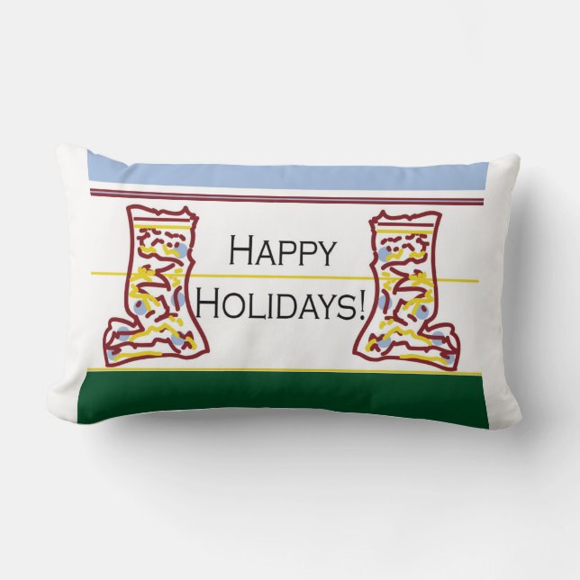 Prettige feestdagen sokkenkussen kussen (Voorkant)
