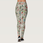 prettige feestdagen Song Birds en Snowman Leggings (Achterkant)