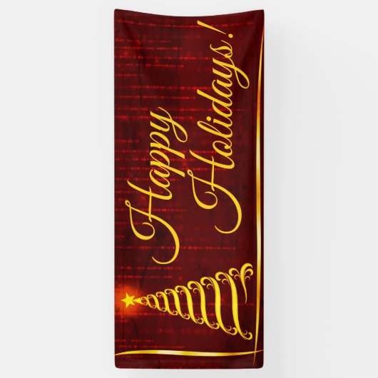 prettige feestdagen spandoek (Verticaal)