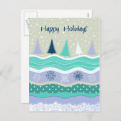 Prettige Feestdagen Sparren Sneeuwvlokken Scrapboo (Voorkant / Achterkant)