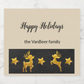 prettige feestdagen speciaal gepersonaliseerde gou bier etiket (Enkel label)