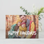 prettige feestdagen speelse één foto feestdagenkaart (Staand voorkant)
