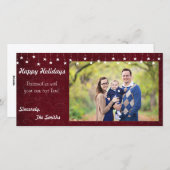 prettige feestdagen  Star Licht Rood 8x4 Feestdagenkaart (Voorkant / Achterkant)