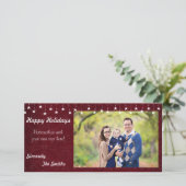 prettige feestdagen  Star Licht Rood 8x4 Feestdagenkaart (Staand voorkant)