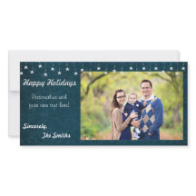 prettige feestdagen  Star Lights Blue 8x4