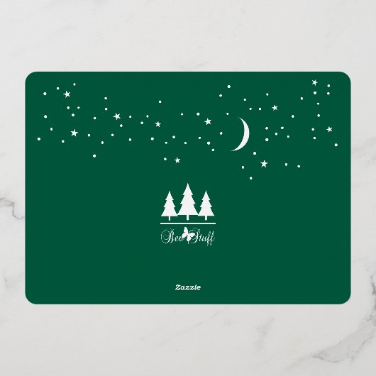 Prettige feestdagen Starry Sparkle Foto 5 x 7 (Achterkant)