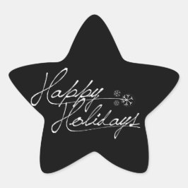 Prettige feestdagen Ster Stickers