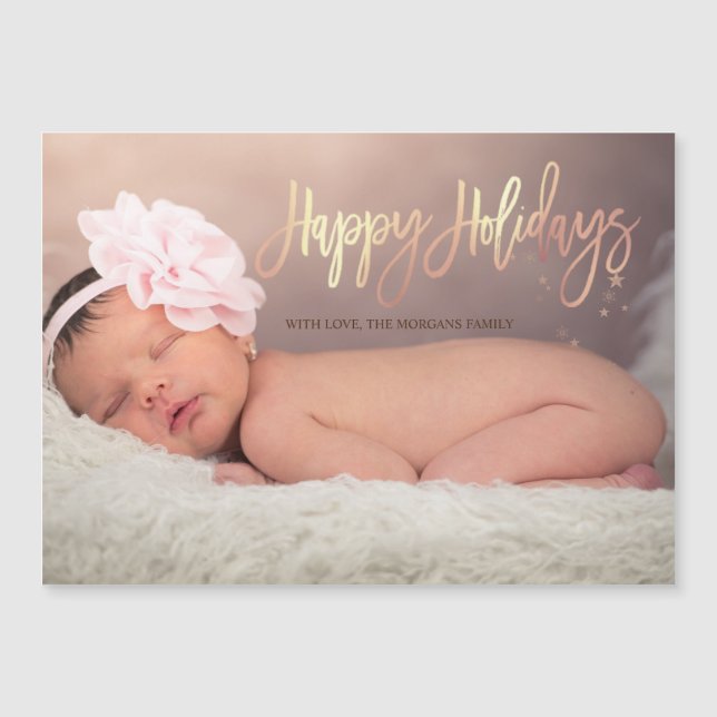 Prettige Feestdagen Sterren Baby Foto (Voorkant)