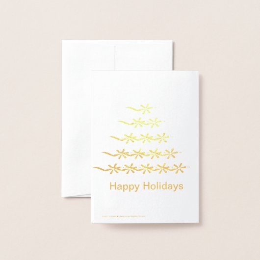 Prettige feestdagen ₩ Sterren Boom Kerstmis Folie Kaarten (Met envelop)