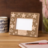 Prettige feestdagen Sterren - gegraveerd Lijst (Links)