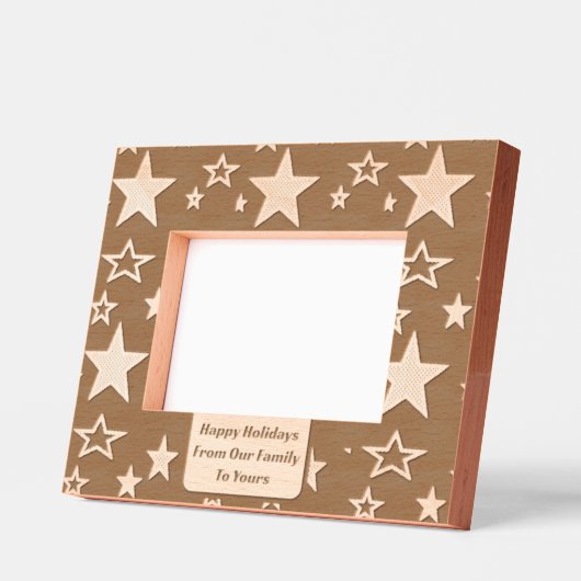 Prettige feestdagen Sterren - gegraveerd Lijst (Links)