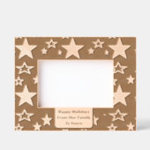 Prettige feestdagen Sterren - gegraveerd Lijst (Voorkant)