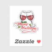 prettige feestdagen sticker (Vel)