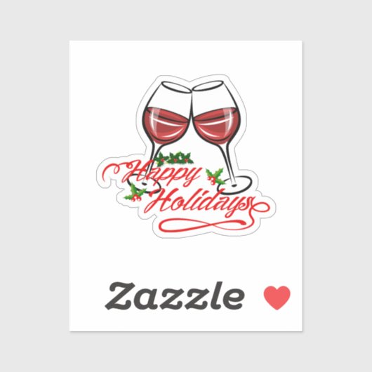 prettige feestdagen sticker (Vel)