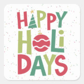 Prettige feestdagen sticker (Voorkant)