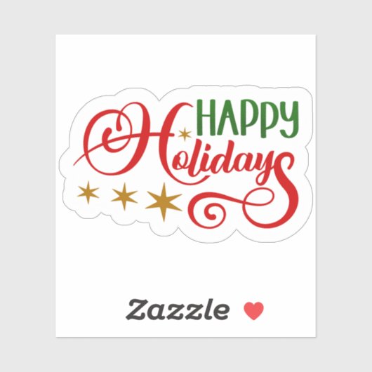 prettige feestdagen sticker (Vel)