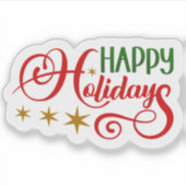 prettige feestdagen sticker (Voorkant)
