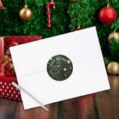 Prettige feestdagen Sticker Elegant groen & goud