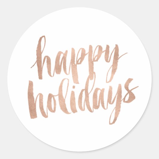 Prettige feestdagen Sticker Geborsteld koper (Voorkant)