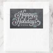  Prettige feestdagen Sticker krijtbord (Tas)