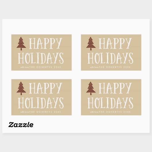 Prettige feestdagen Sticker Neutraal (Vel)