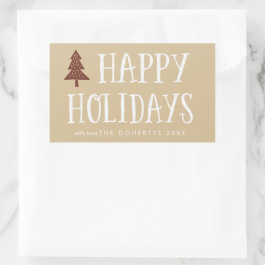 Prettige feestdagen Sticker Neutraal (Tas)