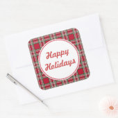 Prettige feestdagen Sticker Plaid (Envelop)