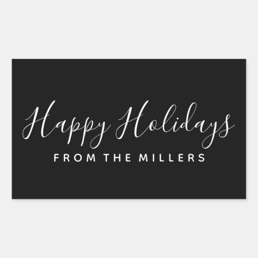 prettige feestdagen Sticker Script op maat (Voorkant)