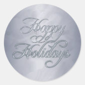 Prettige feestdagen Sticker Silver Foil (Voorkant)