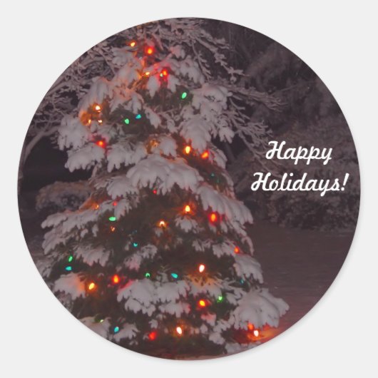 prettige feestdagen Stickers (Voorkant)