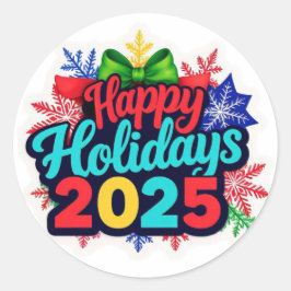 prettige feestdagen stickers 2025