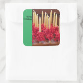 Prettige feestdagen stickers met Moravische kaarse (Tas)