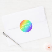 prettige feestdagen Stickers voor regenbooggradiën (Envelop)
