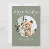 Prettige feestdagen Stijlvol Boho Script Feestdagenkaart (Voorkant)